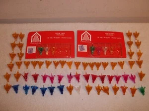 Vtg Lot Of 70 Flower Tulip Reflector Replacement Xmas Miniature Light Covers - Picture 1 of 8