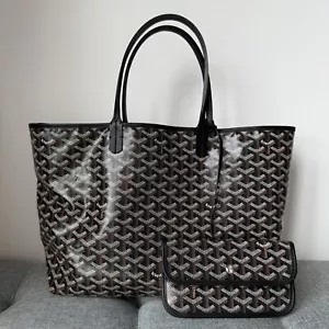 GOYARD Saint Louis Black PM Tote Bag - Picture 1 of 17