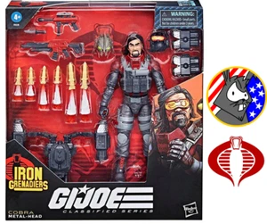 Granaderos de hierro con cabeza de metal - Serie clasificada GI JOE - Figura Hasbro de 6 pulgadas - Imagen 1 de 7