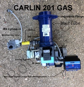 Carlin 201 GAS CONVERSION BURNER (OIL to GAS conversion/replacement burner) 16" - Picture 1 of 6