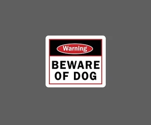 Beware Of Dog Sticker Warning Waterproof - Picture 1 of 16