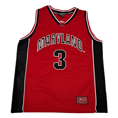 Баскетбольная футболка Colosseum Maryland Terrapins Terps мужская размер XL красная с нашивками No3 новая с ценниками - Изображение 1 из 4