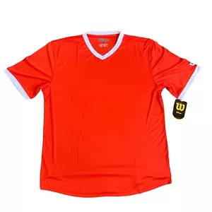 Camiseta de béisbol marca Wilson para hombre talla grande camiseta naranja poliéster - Imagen 1 de 6
