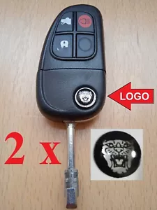 2x LOGO Jaguar key FOB emblem X-Type S-Type XK XK8 XKR XJ XJ12 V8 V12 XJ8 XJR my - Picture 1 of 5