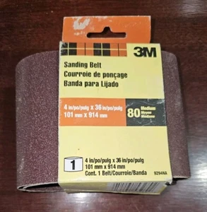 3m 9294NA 4" X 36" Medium 80 Grit Power Sander Sanding Belt - 1-Belt - Picture 1 of 2