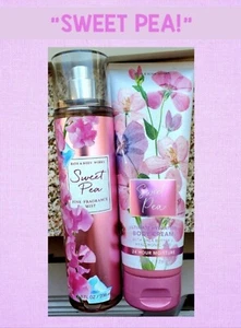BATH AND BODY WORKS "SWEET PEA!" 2 PIECE BODY CARE GIFT SET BRAND NEW! - Picture 1 of 10