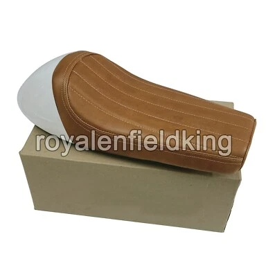 Adapté Pour Royal Enfield Gt & Intercepteur 650 D1 Touring Simple Seat & Blanc - Photo 1/4
