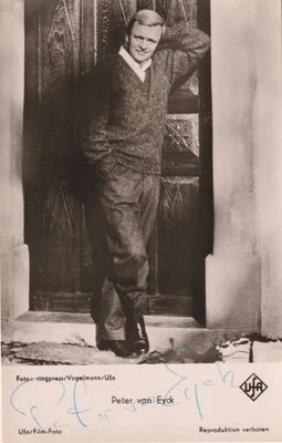 PETER VAN EYCK Original Autogramm signierte UFA Postkarte 60er Jahre - Bild 1 von 2