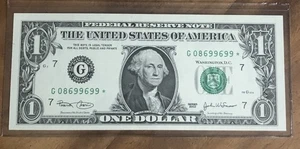 Rare 2003  $1 One Dollar Uncirculated Star Note - Serial#G08699699 - RARE🔥🔥! - Picture 1 of 2