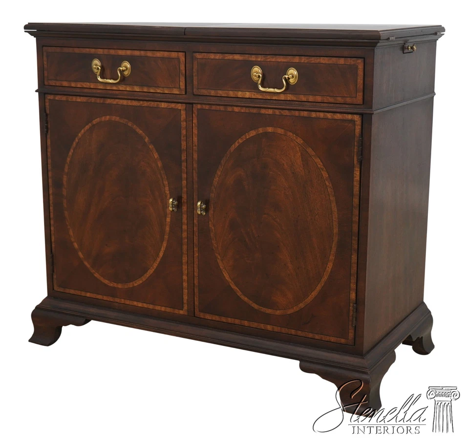 70090: HENREDON Aston Court Mahogany Flip Top Server - Image 1 of 4
