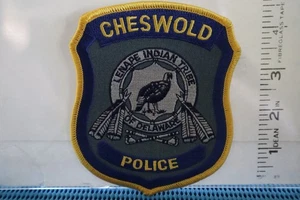 tribal indian police patch CHESWOLD LENAPE INDIAN TRIBE OF DELAWARE POLICE - Picture 1 of 1