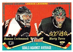 2001-02 Topps Heritage #129 Marty Turco, Roman Cechmanek - Picture 1 of 1