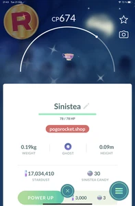Shiny Sinistea Phony Form Go Regor 1M - Bild 1 von 2