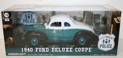 Greenlight 1/18 Scale 12972 - 1940 Ford Deluxe Coupe - New York Police Dept NYPD - Image 1 of 4