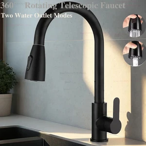 New Modern Stainless Steel 360°Rotating Telescopic Faucet Stainles Steel Durable - Picture 1 of 26
