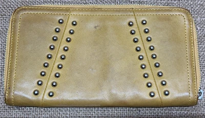 Cartera de cuero vintage B Makowsky estampado animal forro cambio cartera con cremallera Foto 1 de 4