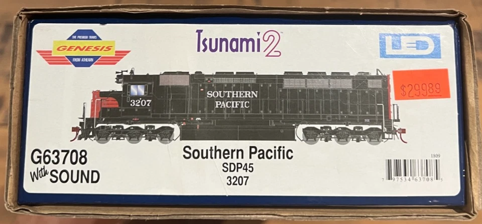 Athearn Southern Pacific SDP45 RD# 3207 G63708 w/Sound Tsunami2 LED - Image 1 of 1