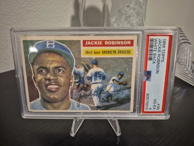 🔥🔥1956 Topps Jackie Robinson #30 White Back PSA 4 Very Centered! Dodgers HOF - Image 1 of 3