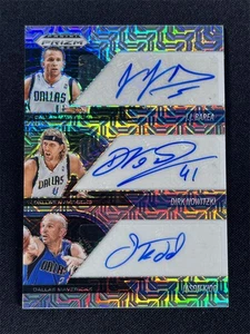 25/25 ≈1/1 ! 2024-25 Prizm Black J.J.Barea/Dirk Nowitzki/Jason Kidd Mojo Auto - Picture 1 of 2