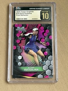 2024 TOPPS GRAPHITE ELINA SVITOLINA ROOKIE PINK /15 REFRACTOR CGC PRISTINE 10 π₯ - Picture 1 of 2
