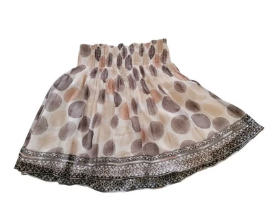 Falda de seda del mercado negro de la Casa Blanca M patrón de lunares cintura elástica Foto 1 de 4