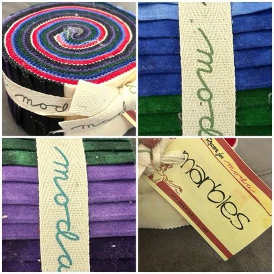 Moda Jelly Roll Retired Bright Marbles New Quilting Sewing  9880-12 Japan Quilt - Image 1 of 4