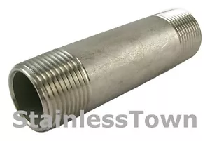 Stainless Steel Pipe Nipple 1/8" x 2" Type 304 - Picture 1 of 1