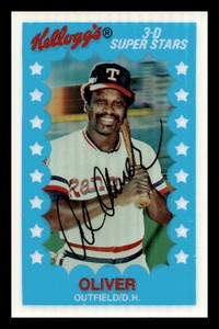 1982 Kellogg's 3-D Superstars Al Oliver Texas Rangers #61 Centered Mint