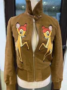 United Colours of Benetton Disney Collaboration Bambi Bomber Jacket Size 8 BN - Picture 1 of 24