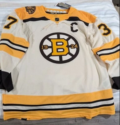 PATRICE BERGERON 波士顿 BRUINS 替代中心正品阿迪达斯球衣 - 全新带标签 — 第 1/4 张图片
