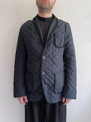 Dolce & Gabbana Men's Quilted Padded Sport Blazer Lined Navy Slim-Fit Jacket M - Image 1 of 4