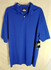 Nike Polo Golf Shirt 2xl Blue DriFit Moisture Wicking Stretch