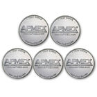 1 oz Silver Apmex Round - Lot of 5 Rounds .999 Fine Silver