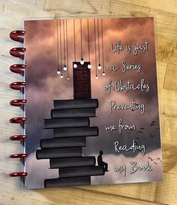 Life is Obstacle from Reading my Book Cover Set 4 use w/ Classic Happy Planner - Picture 1 of 4