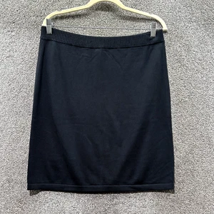 J Jill Pencil Skirt Womens Small Black Knit Pull On Stretch Comfort Silk Blend - Picture 1 of 9