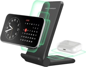 2in1 Wireless Charger Dock Station For Samsung Galaxy S25+ S24 S23 Note20 Buds3 - Picture 1 of 13