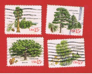 #1764-1767 VF used Trees Free S/H - Picture 1 of 1