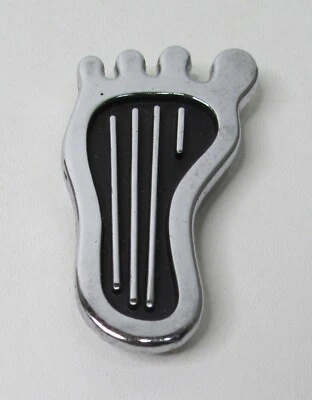 Vintage Cal-Custom Barefoot Dimmer Switch Cover | Chrome & Black | #43033020 Foto 1 de 2