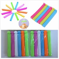 12pcs Bag Clips for Kitchen Storage Food Snack Sealer Clamp Plastic