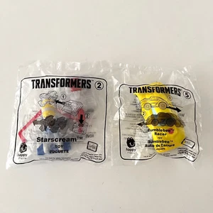 McDonalds Transformers Bumblebee Racer & Starscream Cyberverse Happy Meal Toys - Picture 1 of 7