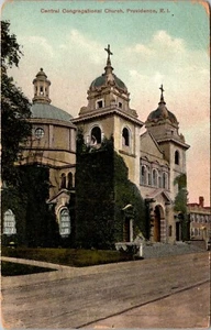 Postal de la Iglesia Congregacional Central Providence Rhode Island - Imagen 1 de 2