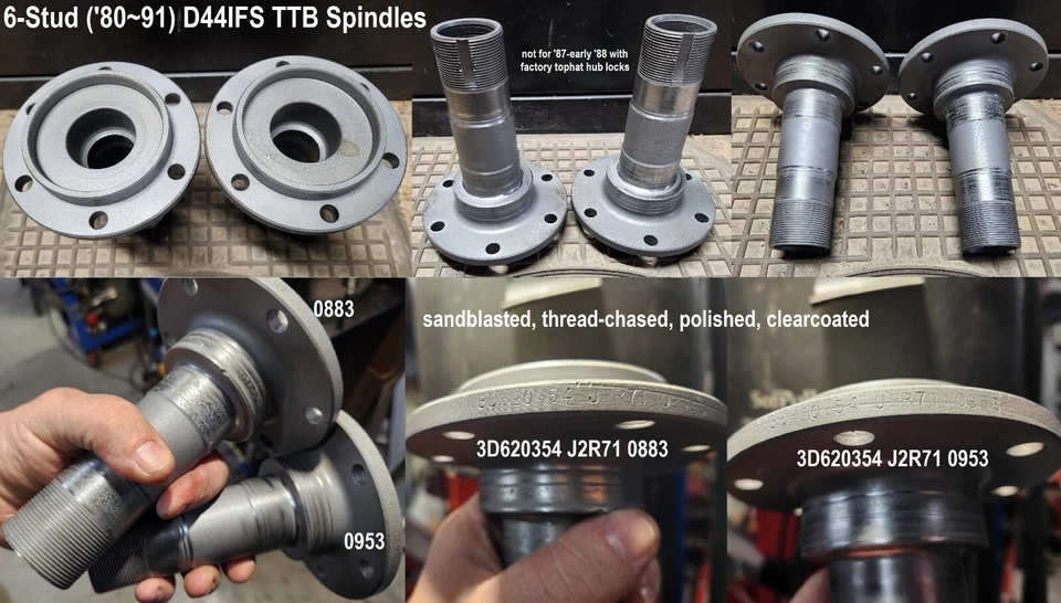 USED PAIR Dana 44IFS D44IFS TTB Spindles 80-91 Bronco/F150 4WD 4x4 - Image 1 of 4