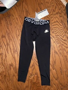 DEVOROPA Boys Quick Dry Compression Pants Base Layer XS NWT Black (WTF71) - Picture 1 of 1