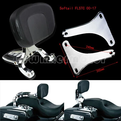 Multi-Purpose Adjustable Driver & Passenger Backrest Fit For Harley FL Softail - Image 1 of 4