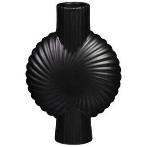 Black Swirly Effect Ceramic Vase Stylish Addition To Your Home Decoration - Picture 1 of 7