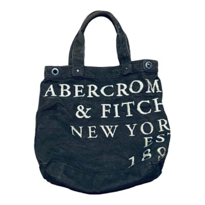 Abercrombie and Fitch Beach Bag Distressed Brown Casual Preppy School Books Glam - Image 1 of 4