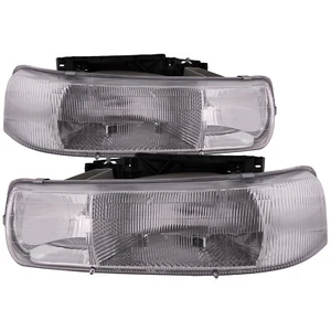Headlights CAPA Left Right Pair For Silverado 99-02/Tahoe 02-06/Suburban 00-06 - Picture 1 of 8