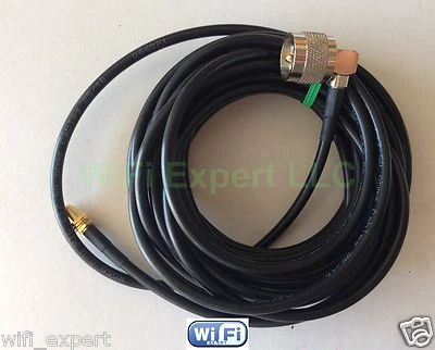 RG58 LOW LOSS COAX RF CABLE UHF PL259 ANGLE MALE TO SMA or RP-SMA M/F STRAIGHT - Image 1 of 4