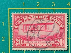 1913 US Parcel Post Stamp, 20c Airplane Carrying Mail, Sc PP8, used - Picture 1 of 4