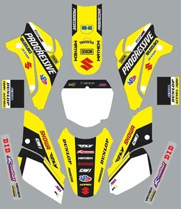 Graphic Kit for 2001-2012 Suzuki DRZ125 DRZ 125 Decals sticker - Foto 1 di 1
